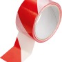 Rot-weißes LUX Warnklebeband, 30 m x 50 mm, für Baustellenabsicherung und Markierungen.