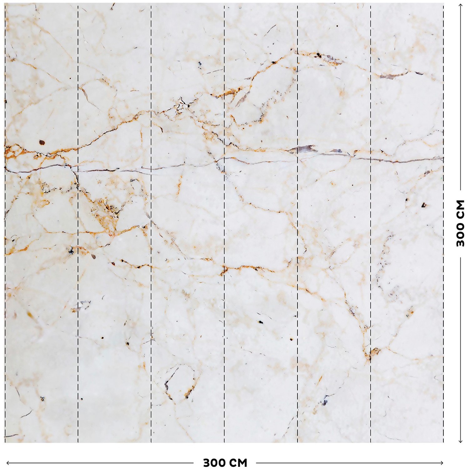 Art for the Home Fototapete Milano, 300x300 cm, Marmor-Optik.