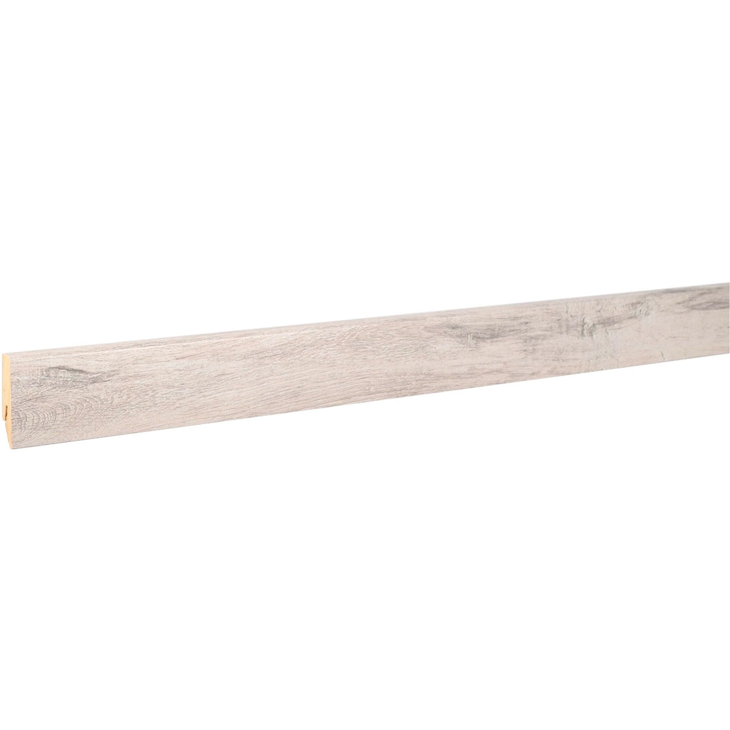 Clipleiste Renaissance Eiche, 19x58x2400mm, für Sockelleisten. Dekoratives Profil zur Wand.