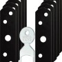 Bever Fenstersicherung Zubehörset Braun mit Ausgleichsplatten und Schlüssel.