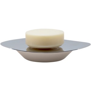 Beige Spirella Elements Seifenschale Essos mit Seifenstück.