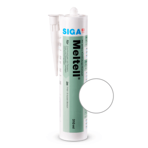 Siga Hochleistungsdichtstoff Meltell 310, weiß, 310 ml Tube. Für Dämmstoffzubehör, Fugen und Abdichtungen.
