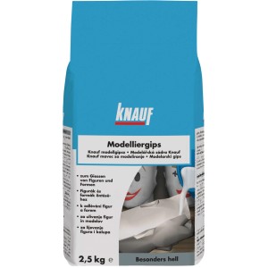 Knauf Modelliergips 2,5 kg im blauen Sack, ideal zum Gießen von Figuren und für Stuckarbeiten.
