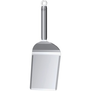 Rösle Plancha-Spachtel aus Edelstahl, breite Ausführung für Grillplatten.