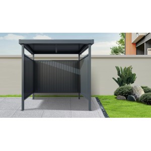Floraworld Multifunktionsunterstand Smoke, offene Terrassenüberdachung für Garten, 204x214x214 cm.