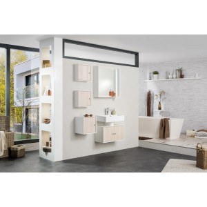 Fackelmann Aufsatzwaschbecken ix! Weiß, rund, 42 cm. Keramikwaschbecken zur Kombination mit Unterschränken.