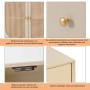 okwish Sideboard mit Türen Schubladen Wohnzimmer 120x40x80cm Beige_6