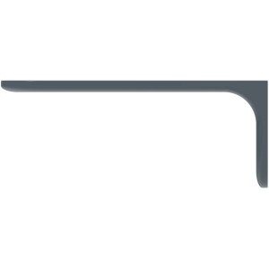 Schlichte, anthrazitfarbene Duschablage zur Wandmontage, selbstklebend oder zum Schrauben.