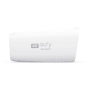 Weiße Eufy eufyCam S330 4K Überwachungskamera für den Außenbereich.