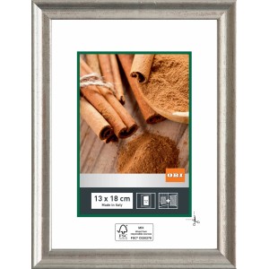 OBI Holz-Wechselrahmen, silberfarben, 13x18 cm, FSC-zertifiziert. Bilderrahmen für Fotos und Drucke.