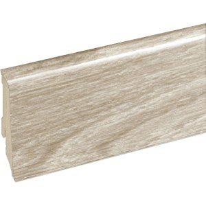 Sockelleiste K0210L Nebeleiche Dublin, PVC-Leiste mit Dichtlippe und Clip-System.