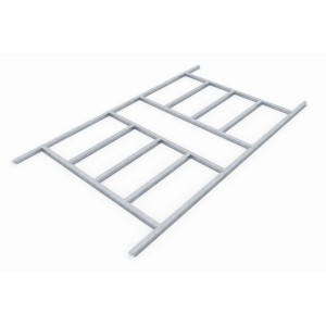 Pergart Bodenfundament Lübeck 86 aus Aluminium, Zubehör für Gartenhäuser.