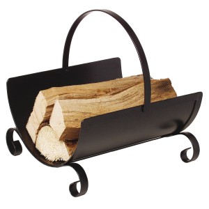 Lienbacher Holzkorb Lackiert 40 cm x 38 cm x 37 cm Schwarz