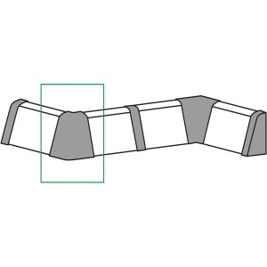 FN Neuhofer Außeneck Sockelleiste K0210L, weiß, 2er-Pack, für saubere Ecken.