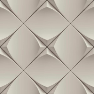 Beige Erfurt Vliestapete Eco Deco Fresco mit 3D-Würfelmuster für dekorative Wandgestaltung.