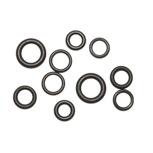 Kirchhoff O-Ring Sortiment, Gummidichtungen in 5 Größen, je 2 Stück, schwarz.