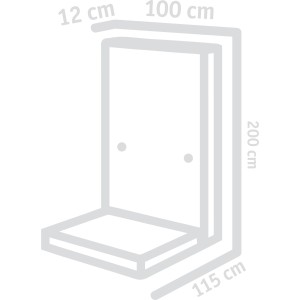 Grauer Diephaus L-Stein bewehrt, 205x100x115x12 cm, für Mauersysteme und Einfassungen.
