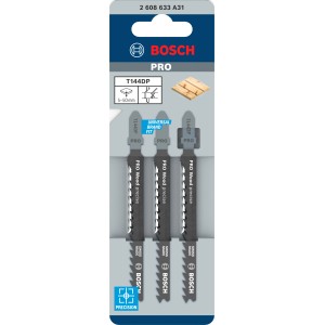 Bosch Stichsägeblätter T 144 DP, 3er-Pack für präzise Holzschnitte.