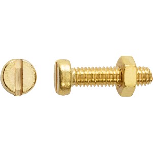 Gewindeschraube Messing M4 x 16 mm Schlitz Zylinderkopf 8 Stück