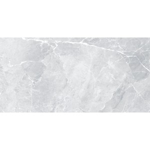 Helle, graue Eco Cerram Bodenfliese Earth White in Marmoroptik, 60x120 cm, aus Feinsteinzeug.