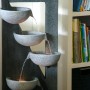 Dobar Design Gartenbrunnen XL Kaskade mit 4 Wasserschalen und LED-Beleuchtung.