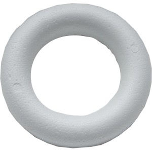 Flacher Polystyrol-Halbring für Advents- und Türkränze, ideal zum Schmuckbasteln.