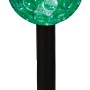 Grüne LED-Solar-Teichleuchte mit Erdspieß und Flash-Effekt für Garten und Teich.