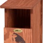 Dobar Nistkasten mit Rotkehlchen-Motiv, Kiefernholz FSC®, 17x18x32cm. Vogelhaus für den Garten.