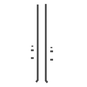 Fallrohr-Set für Gerätehäuser, 2 Stück, Ø 4 x 171 cm, zur Regenwasserableitung.