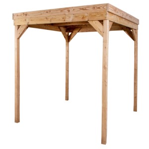Gaspo Pavillon-Unterstand Almsee aus Lärche, naturbelassen. Ideal als Unterstand im Garten.