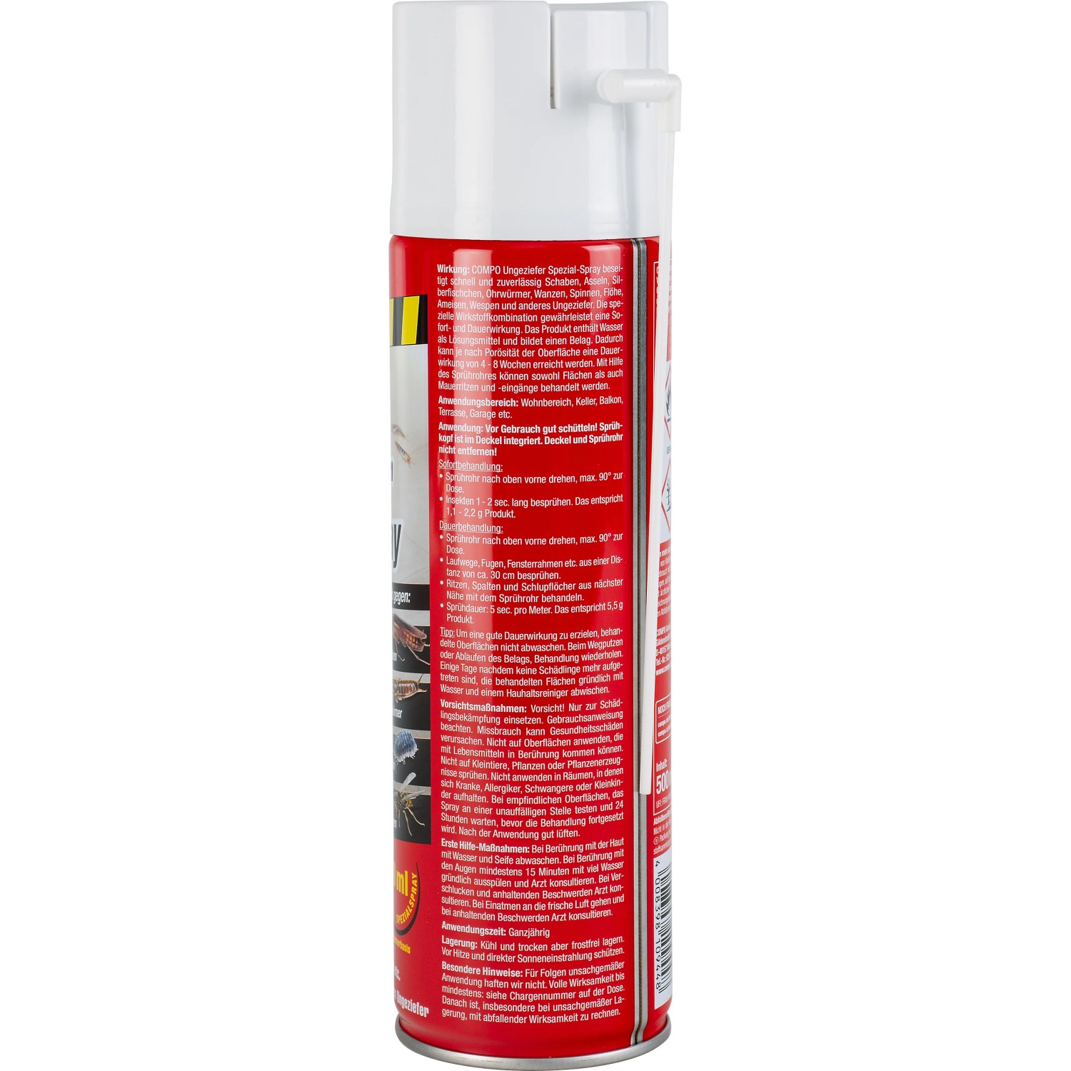 Compo Ungeziefer Spezial-Spray N, 500ml Dose zur Bekämpfung von Ungeziefer.
