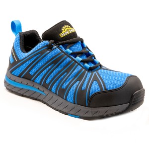 Blauer Workpower Sicherheitshalbschuh S1P Denton, Gr. 40, für trockene Arbeitsbereiche.