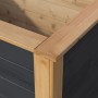 Detailaufnahme des GH Killarney HB 235 Anthrazit Holzhochbeets mit hellen Akzenten.