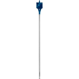 Bosch Expert Selfcut Flachfräsbohrer, Ø 32 mm, für Holz. Blauer Fräsbohrer mit langem Schaft.