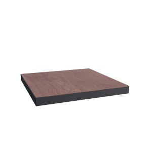 Denpanels Rahmen Kern Schwarz, Walnuss Dekor, zur stilvollen Integration von Steckdosen in Paneele.