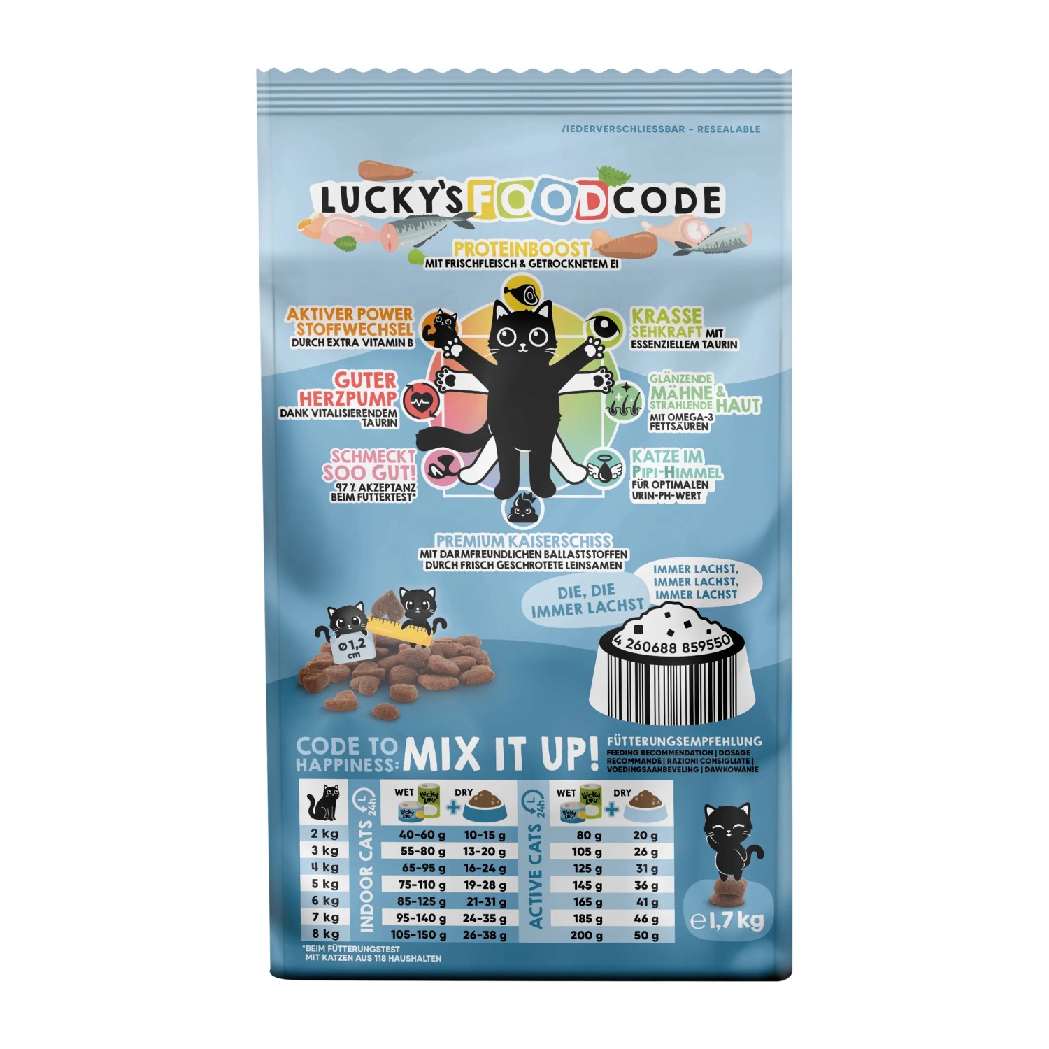 Lucky Lou Katzen-Trockenfutter Adult Geflgel & Lachs 1,7 kg kaufen bei OBI