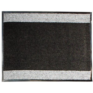 Schmutzfangmatte, farblich sortiert, 40x68 cm, Fußmatte mit grauem Rand und schwarzer Mitte.