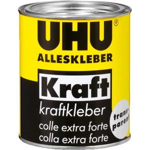 Uhu Alleskleber Kraft Transparent, 650g Dose. Universalkleber für Glas, Metall, Holz und Kunststoffe.