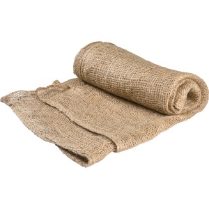 2er-Set kompostierbare Laubsäcke aus Jute, gerollt und gefaltet.