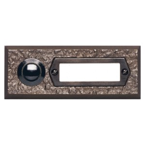 REV Klingeltaster 1-fach in Bronze mit Namensschild für die Aufputzmontage.