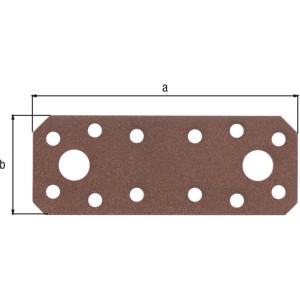 Rostbrauner Alberts Duravis Flachverbinder, 96x35 mm, mit Löchern zur einfachen Montage.