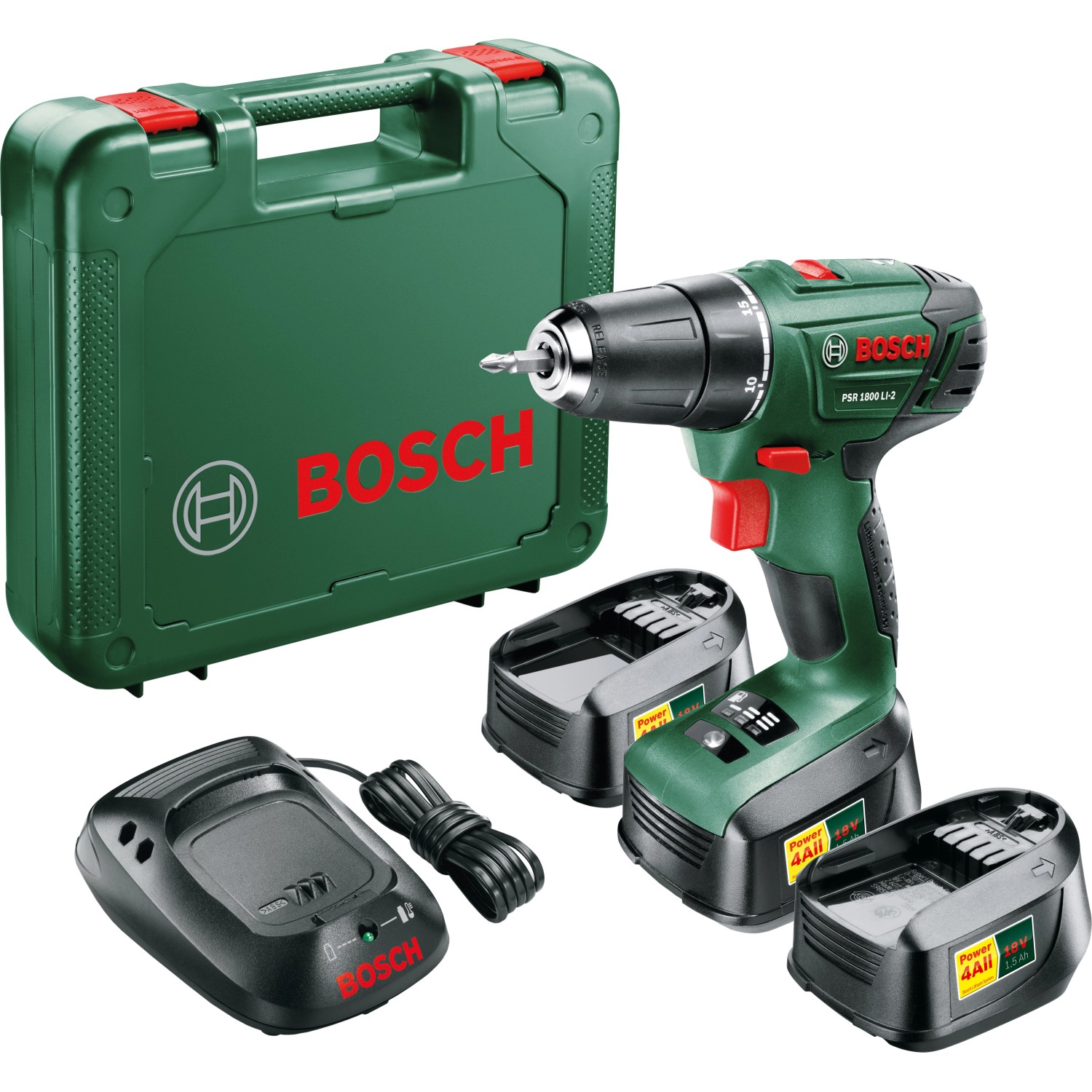 Bosch Akku Bohrschrauber Psr 960 Mit 2 Akkus Bosch 18 V Akku-Bohrschrauber PSR 1800 Li-2 inkl. 1,5 Ah Akkus, mit