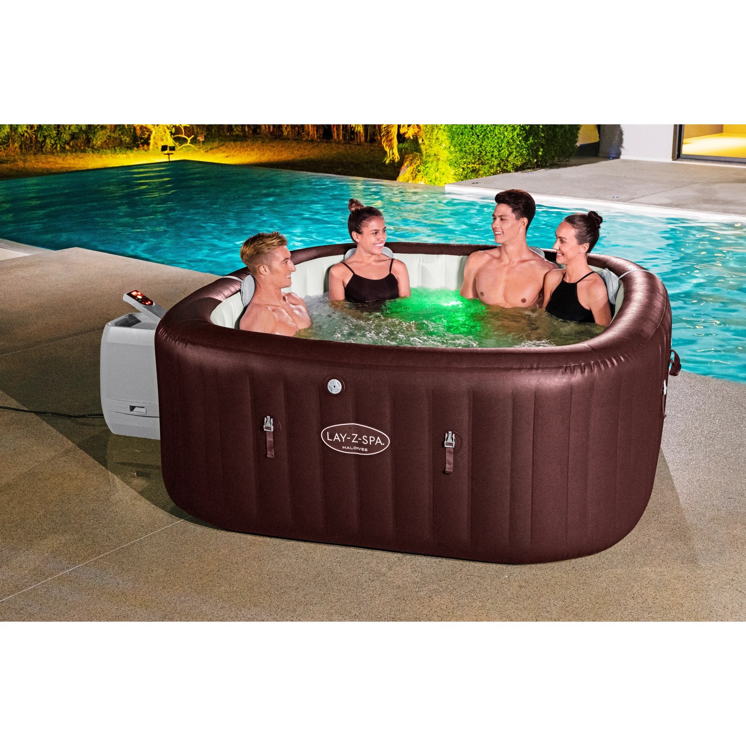 Bestway Whirlpool Maldives HydroJet Pro App 7 Personen 201 cm x 201 cm x 80 cm_7