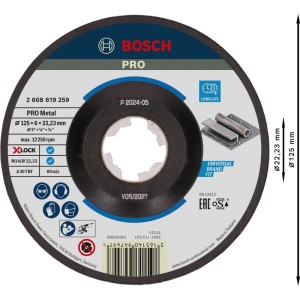 Bosch X-Lock Schruppscheibe Expert for Metal 125 mm