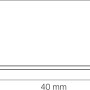 Weißes Winkelprofil 40x20 mm, Nutzlänge 147,5 cm, für Fenster-Zubehör.