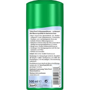 Tetra Pond Schlammentferner 500ml für Gartenteiche zur Reduzierung von Schlamm und Verbesserung der Wasserqualität.