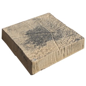 Häusler Stirnholz Terrassenplatte in Holzoptik, 24x24 cm, braun.