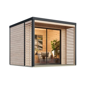 Karibu Gartenhaus Flavio A Natur-Anthrazit