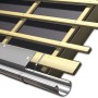 Rinneneinhang aus Aluminium (Natur) am Dach mit Dachrinne, Zuschnitt 200x2000mm.