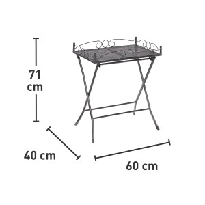 Rechteckiger Klapptisch Sacramento, 40x60 cm, ideal als Gartentisch oder Balkontisch.